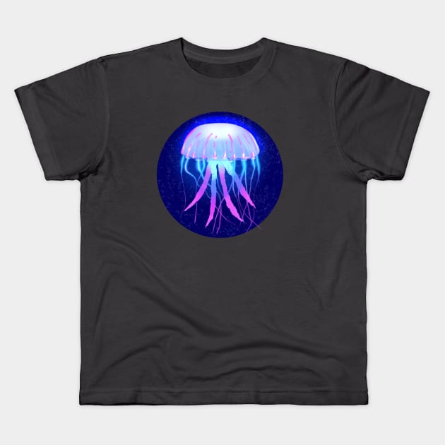 Glowing Jellyfish Kids T-Shirt by Summerdsgn